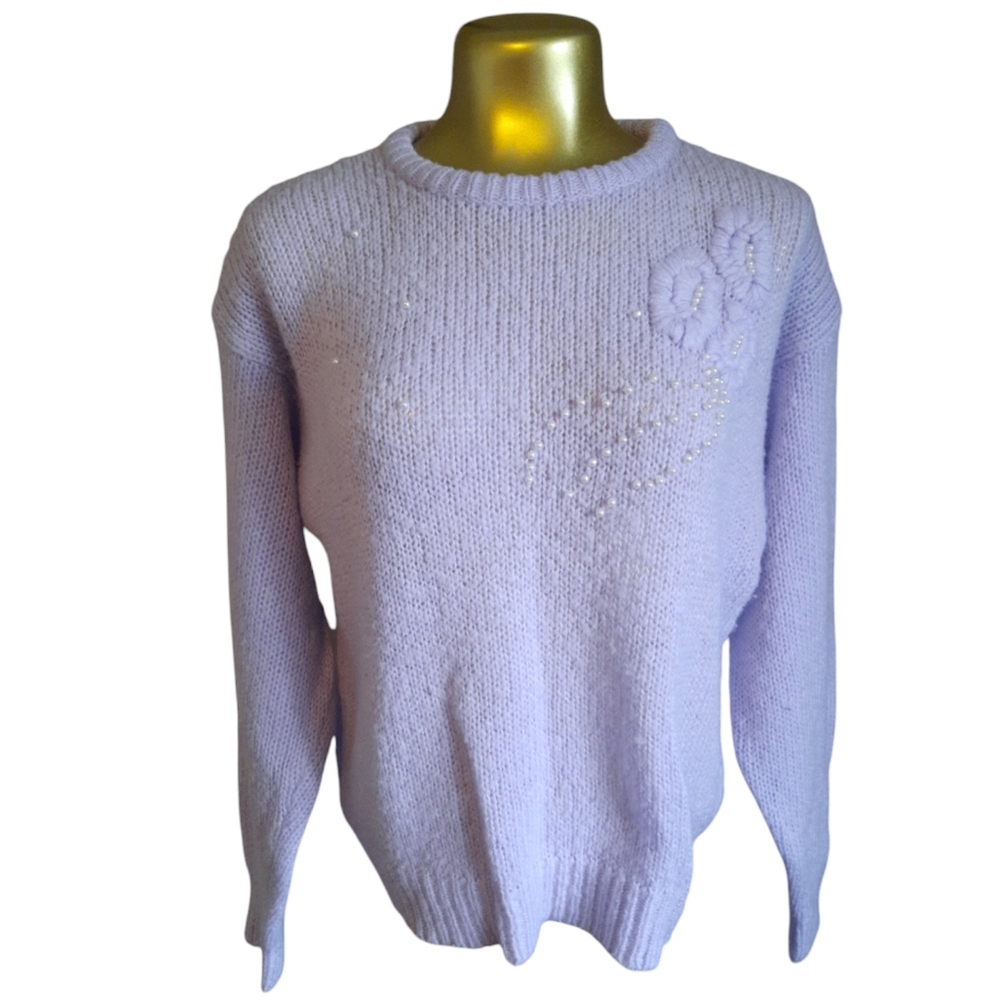 NWOT‎ Knit Sweather M Lilac pearl
